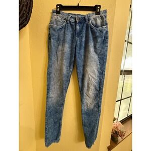 The San Frisco‎ Jeans Co Womens Blue Wash Distressed Denim Jeans Size 28